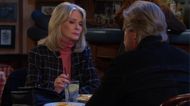 Marlena (Deidre Hall) confided her fears to Steve (Stephen Nichols). \Image Source: Peacock
